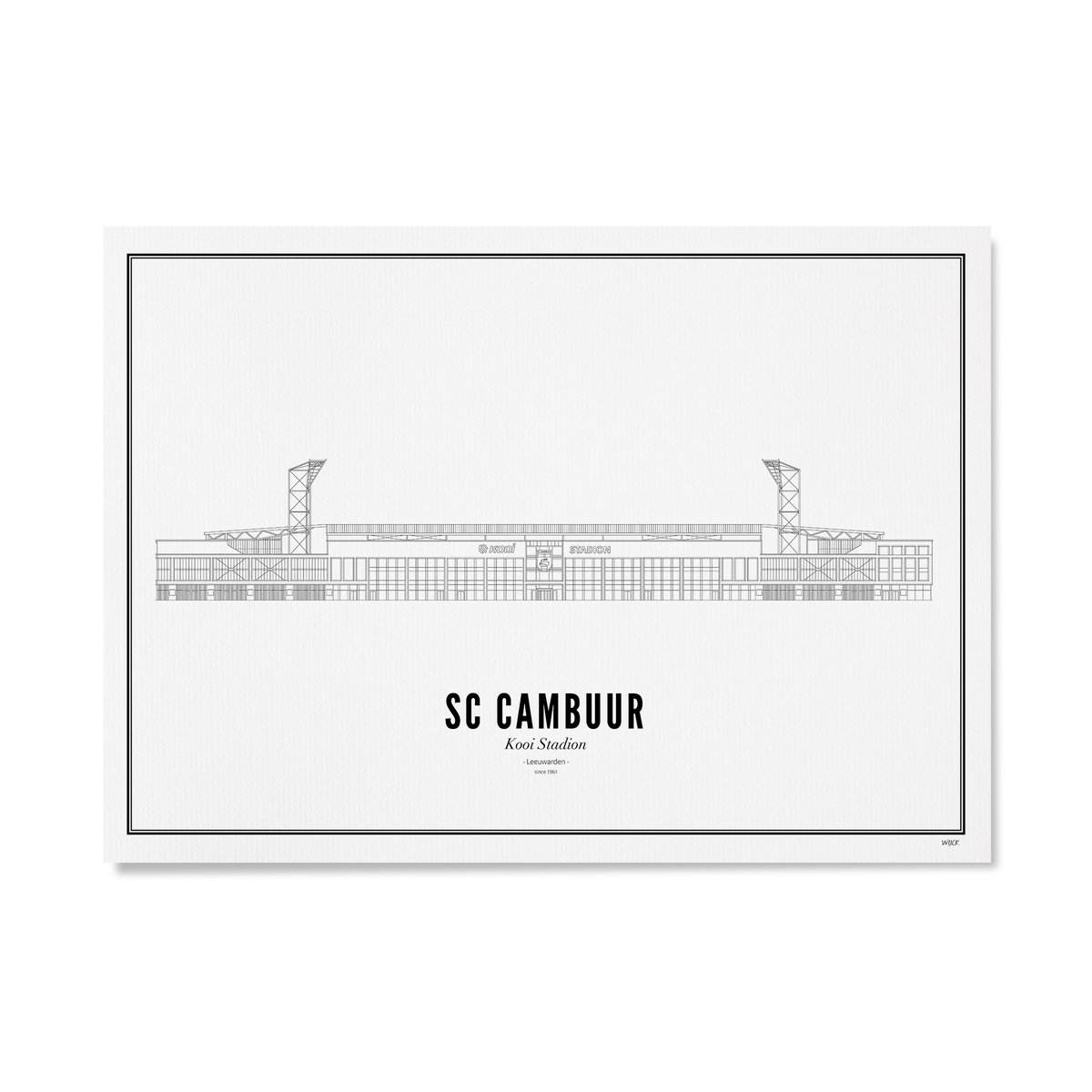 Poster van Kooi Stadion | WIJCK. 